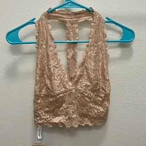 Free People- Intimately: Racer back, deep v, lace bralette